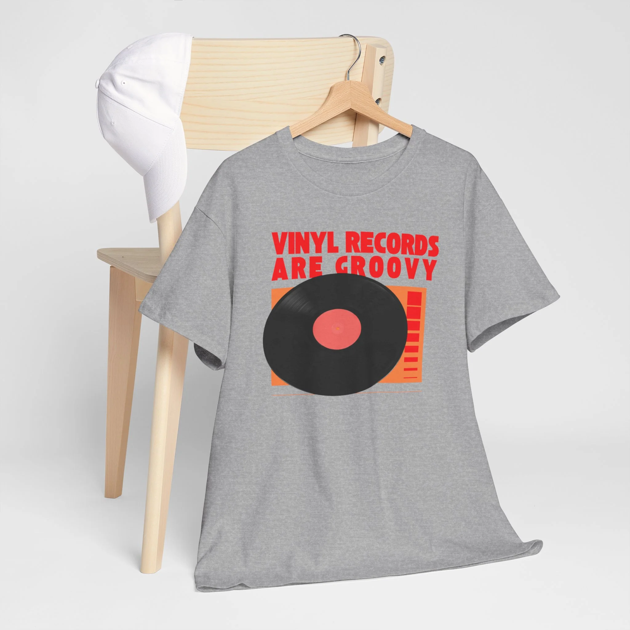 'Vinyl Records Are Groovy' Bold T-Shirt - Image 40