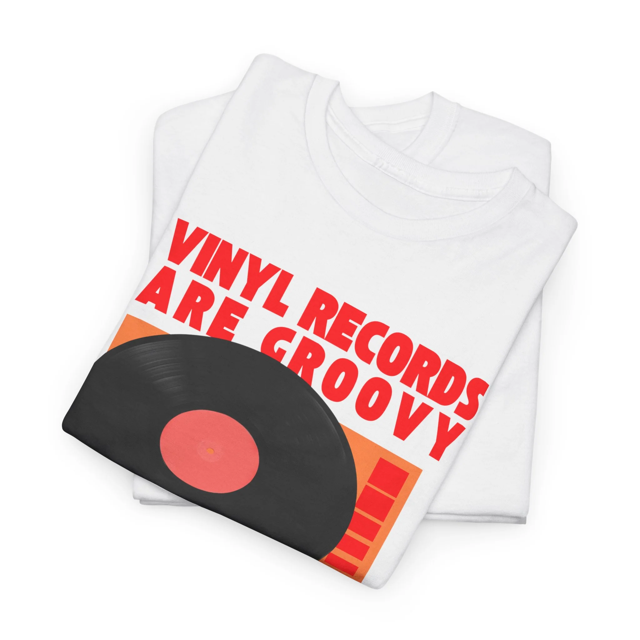 'Vinyl Records Are Groovy' Bold T-Shirt - Image 48