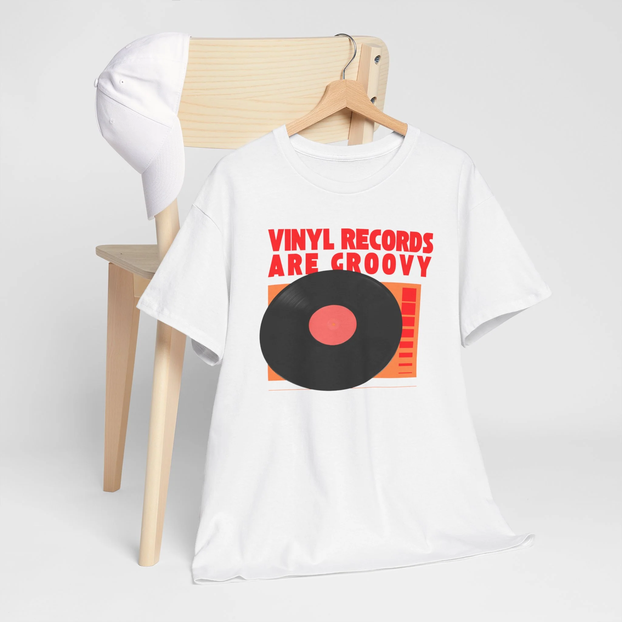 'Vinyl Records Are Groovy' Bold T-Shirt - Image 49