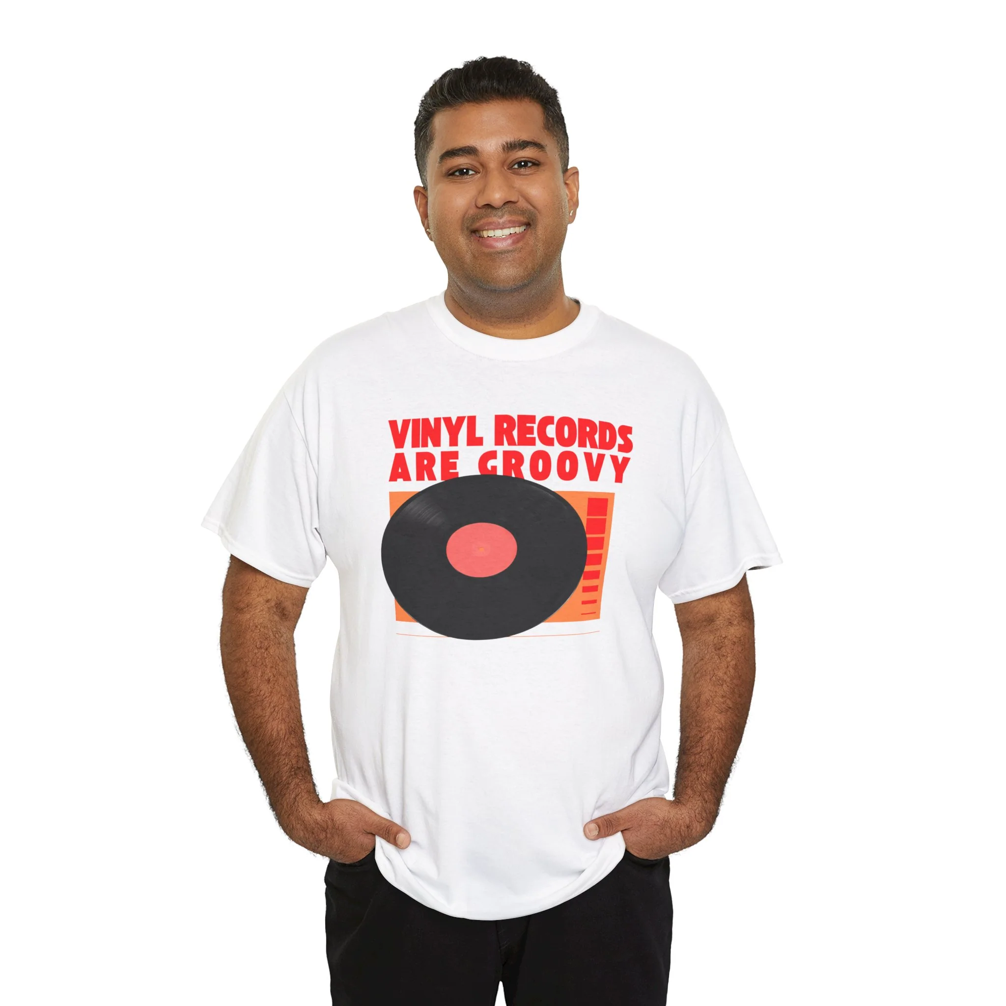 'Vinyl Records Are Groovy' Bold T-Shirt - Image 52