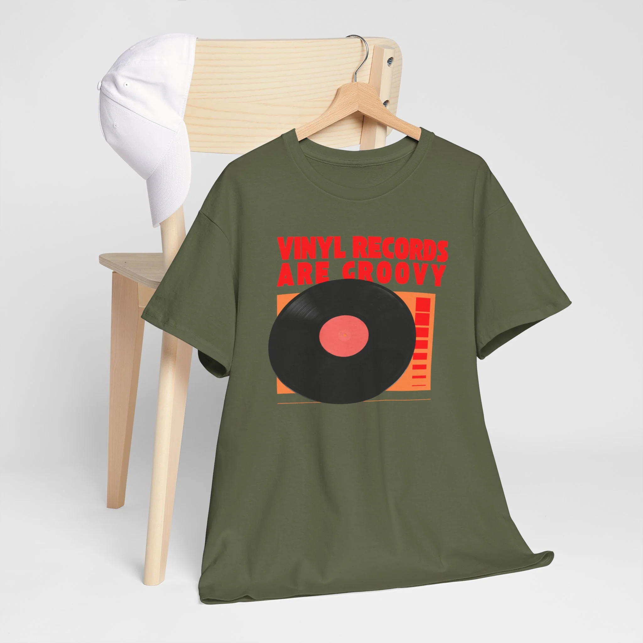 'Vinyl Records Are Groovy' Bold T-Shirt - Image 58