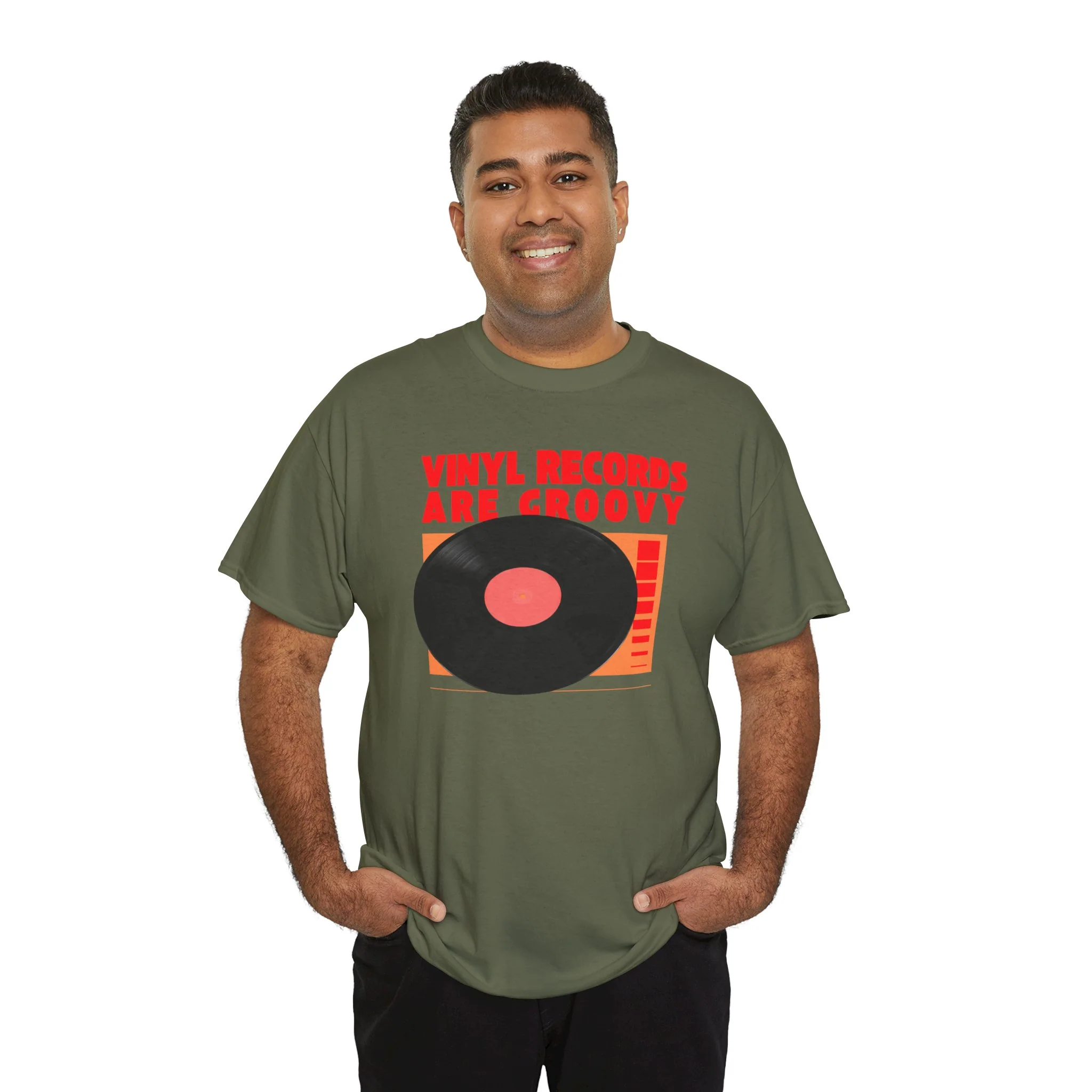 'Vinyl Records Are Groovy' Bold T-Shirt - Image 61