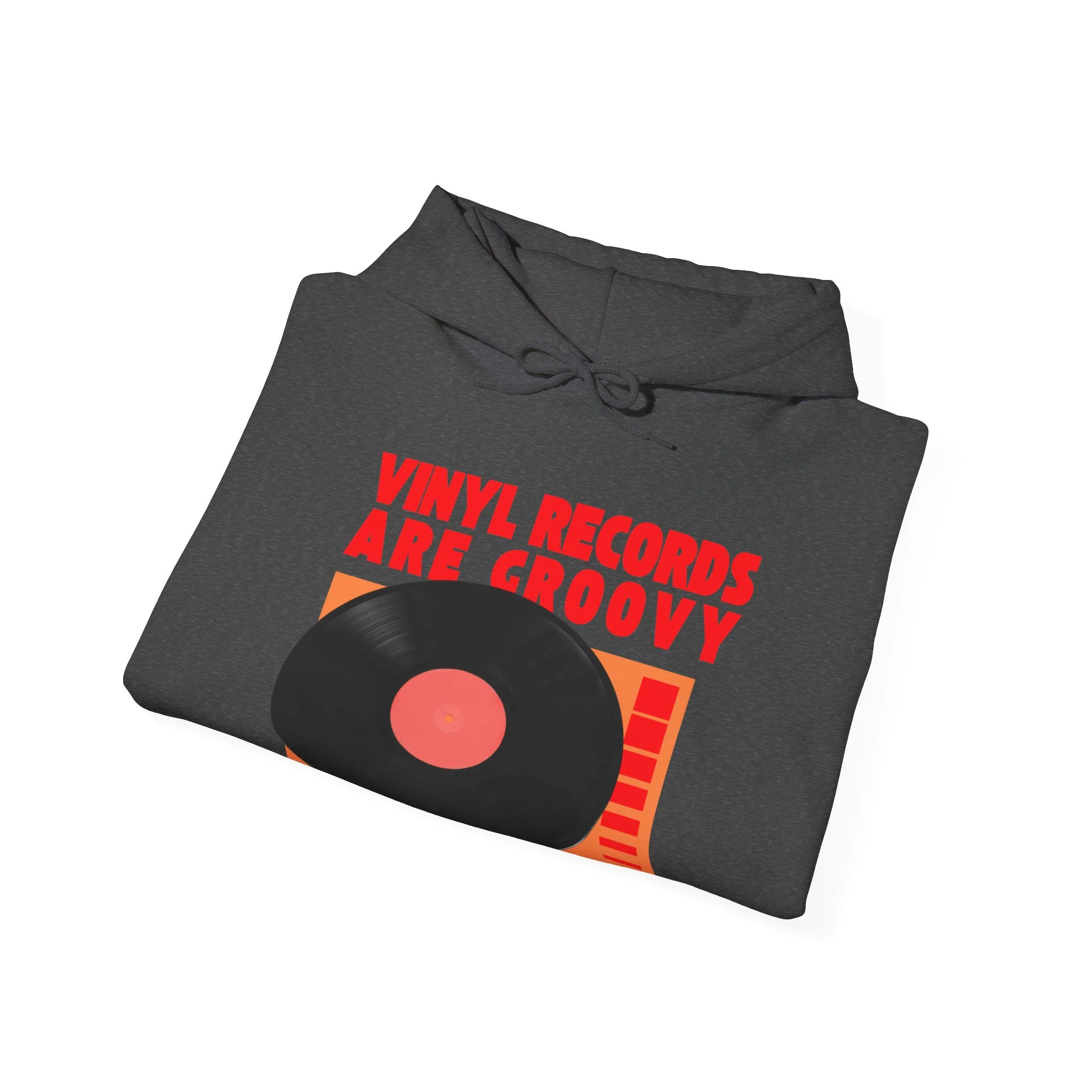 'Vinyl Records Are Groovy' Men's Hoodie - Image 11