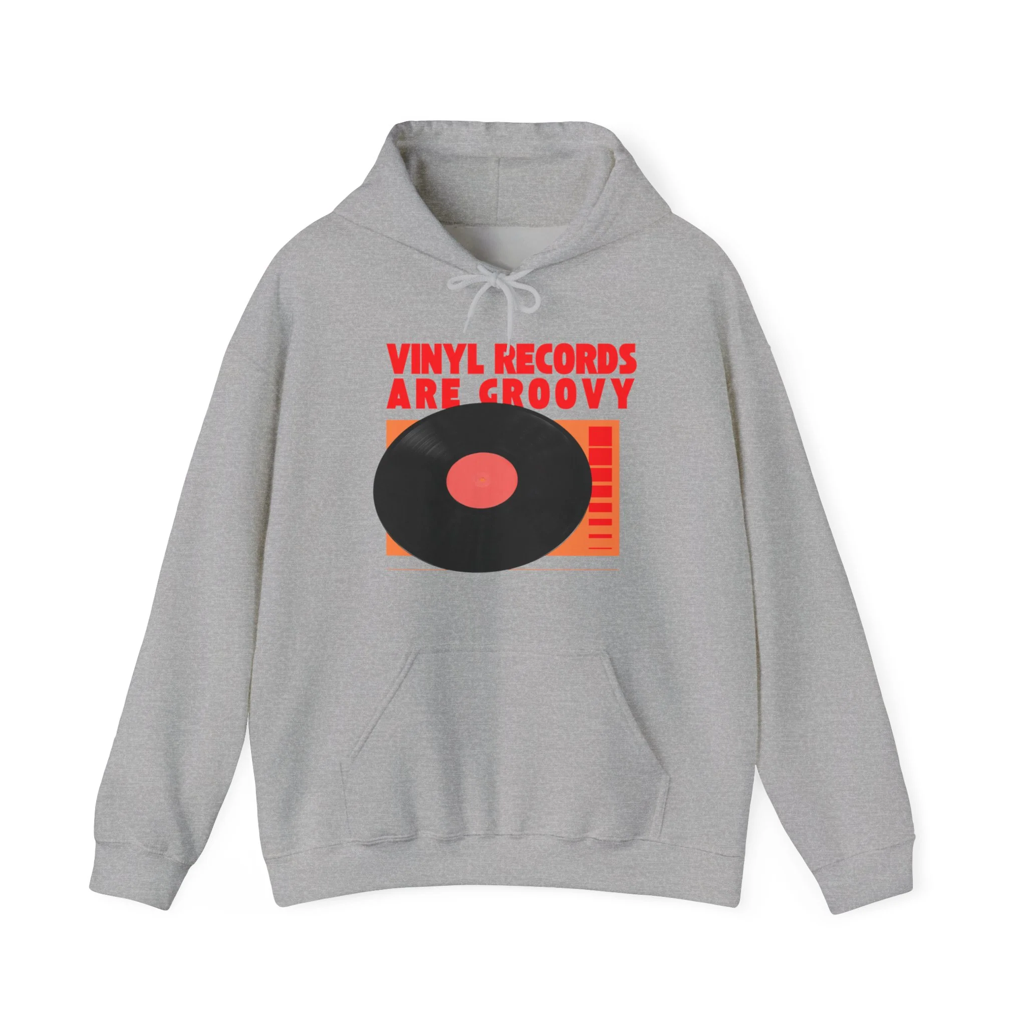 'Vinyl Records Are Groovy' Men's Hoodie - Image 15