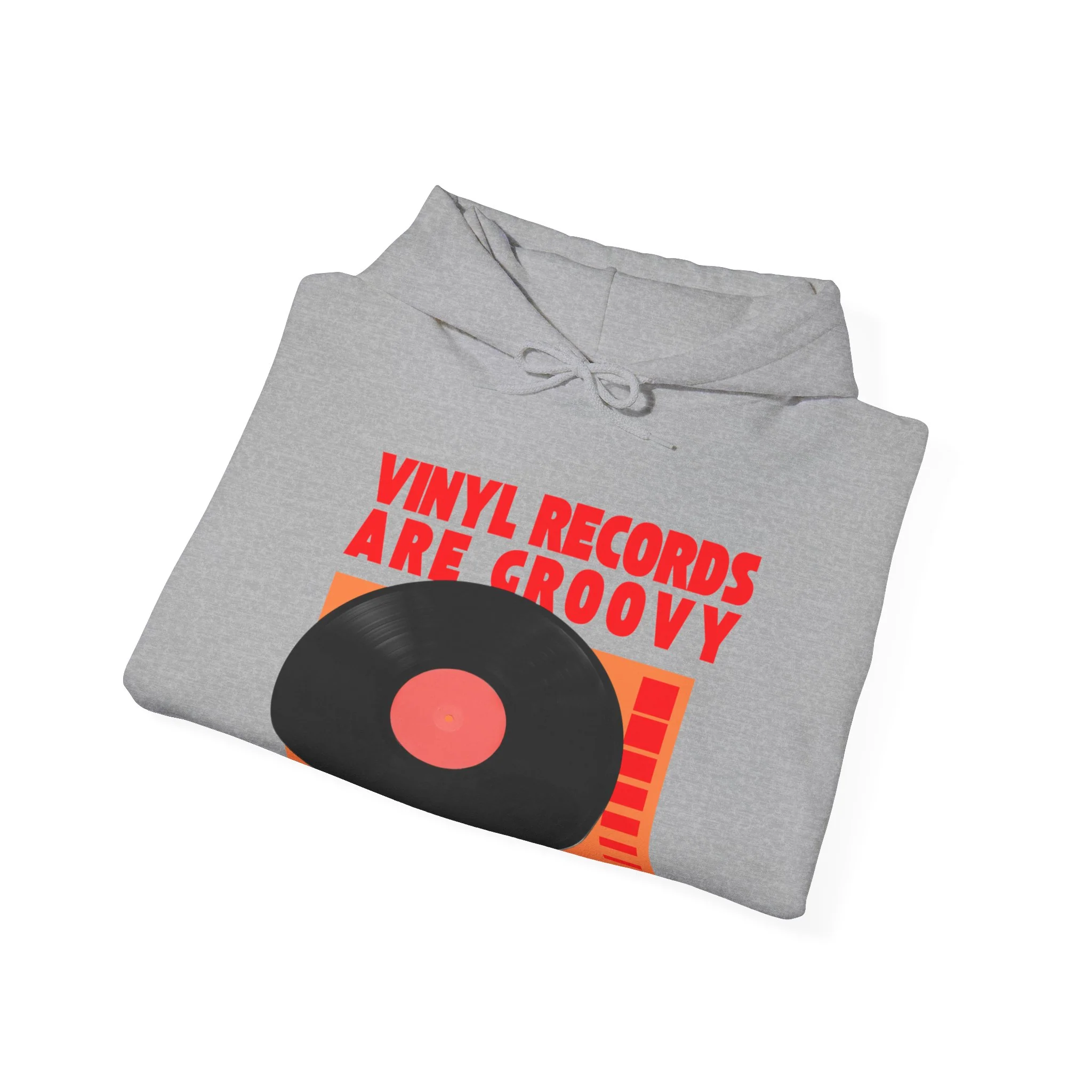 'Vinyl Records Are Groovy' Men's Hoodie - Image 18