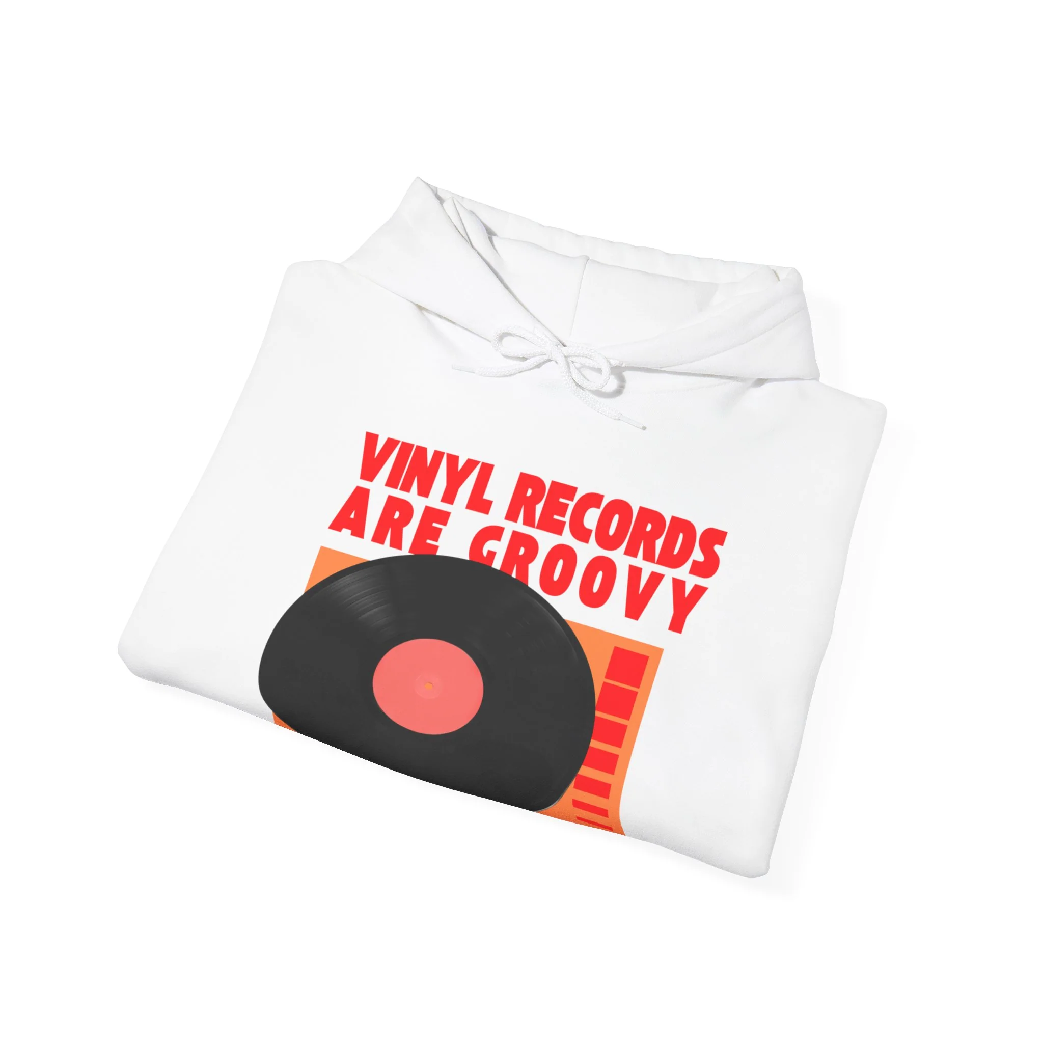 'Vinyl Records Are Groovy' Men's Hoodie - Image 25