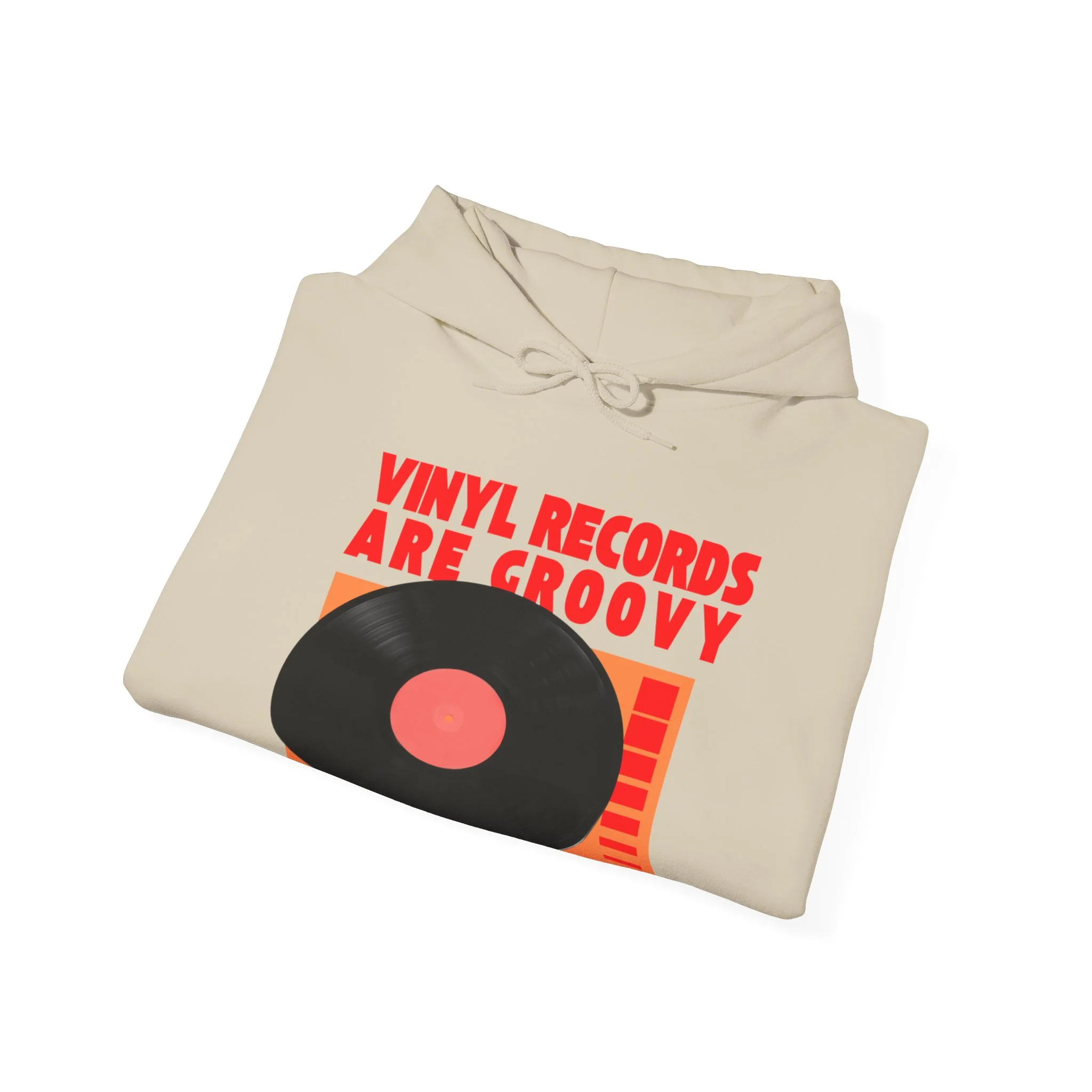 'Vinyl Records Are Groovy' Men's Hoodie - Image 39