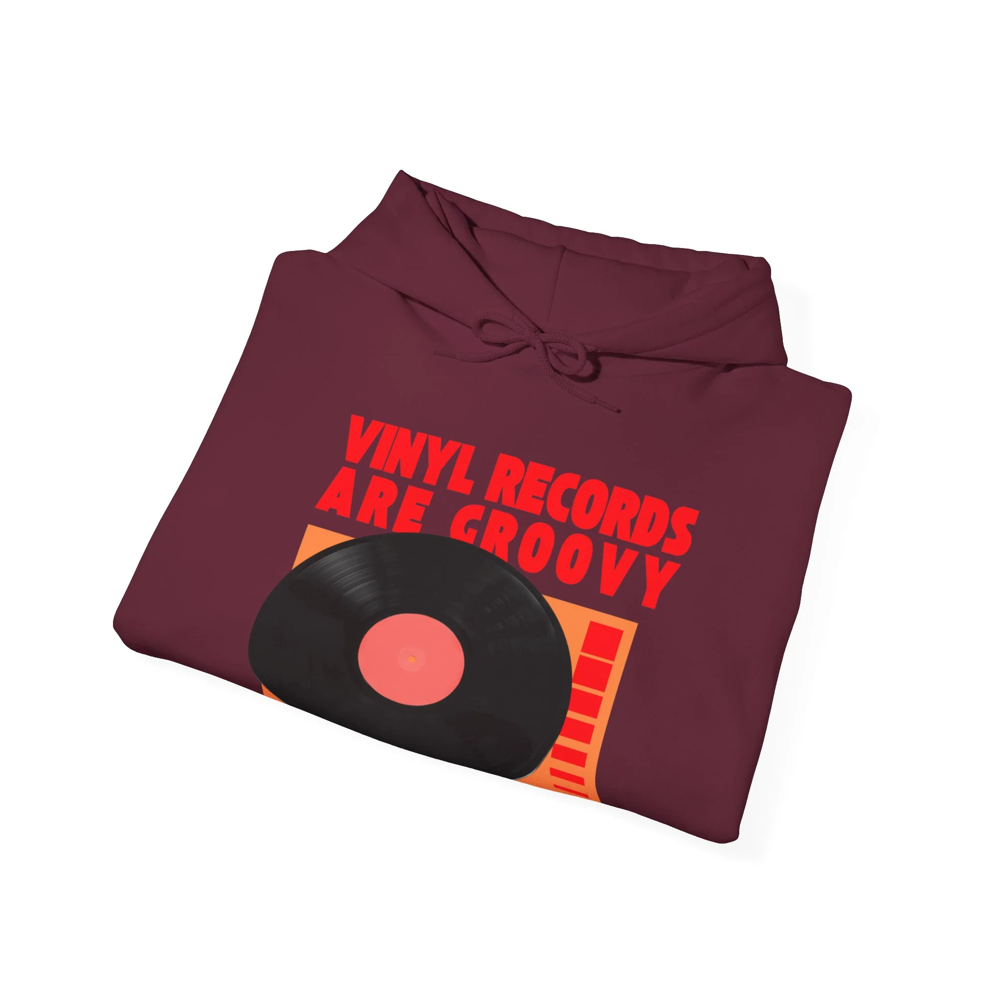 'Vinyl Records Are Groovy' Men's Hoodie - Image 4