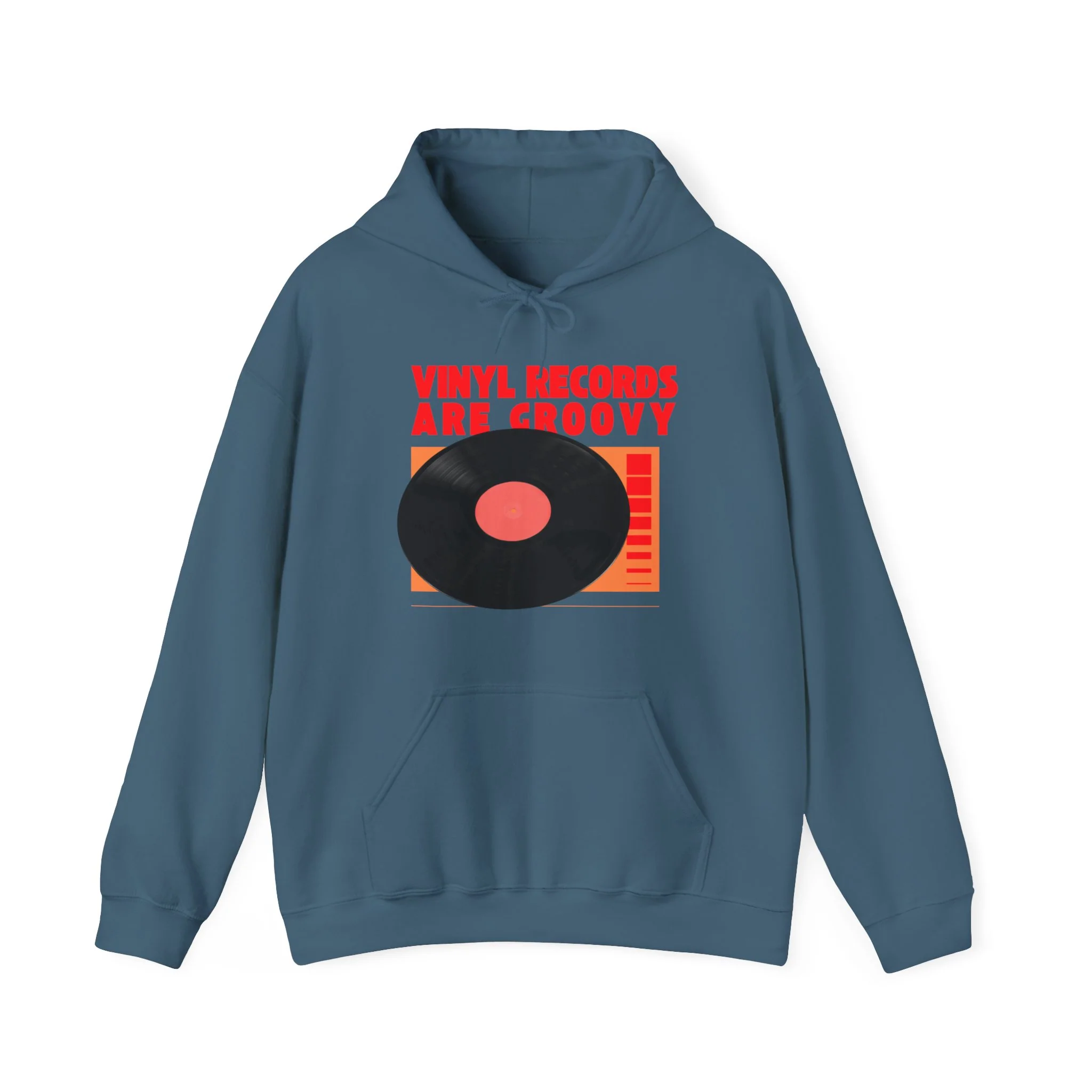 'Vinyl Records Are Groovy' Men's Hoodie - Image 43