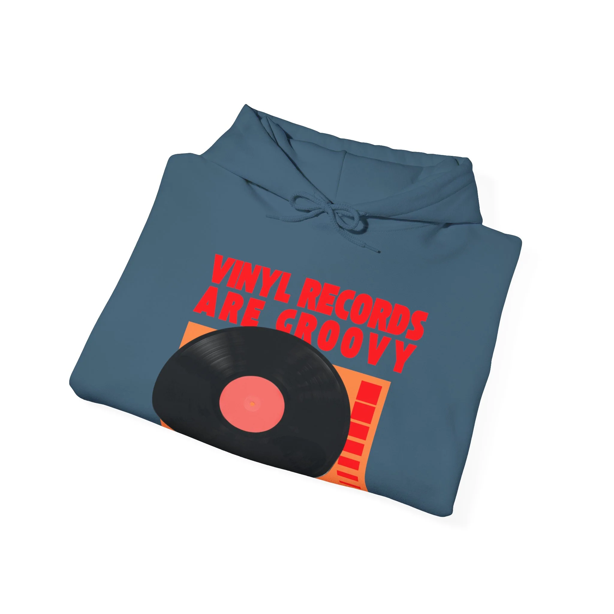 'Vinyl Records Are Groovy' Men's Hoodie - Image 46